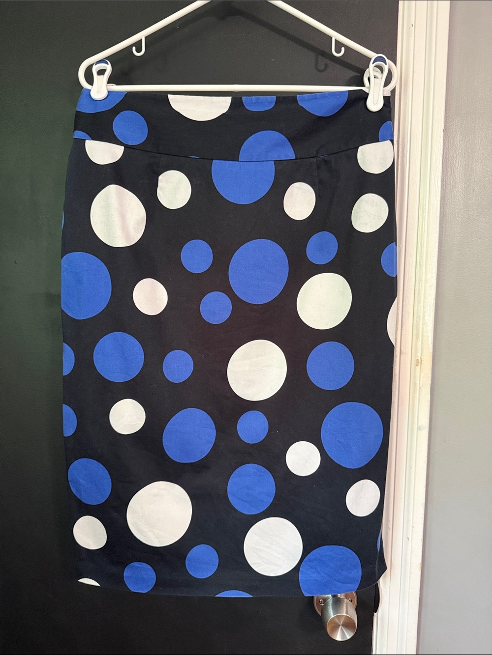 GRACE Bold Polka Dot Pencil Skirt Size: 10 Length: 26”